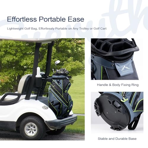 Unihimal 14-Way Golf Cart Bag With Organizer Divider & Rain Cover thumb #5