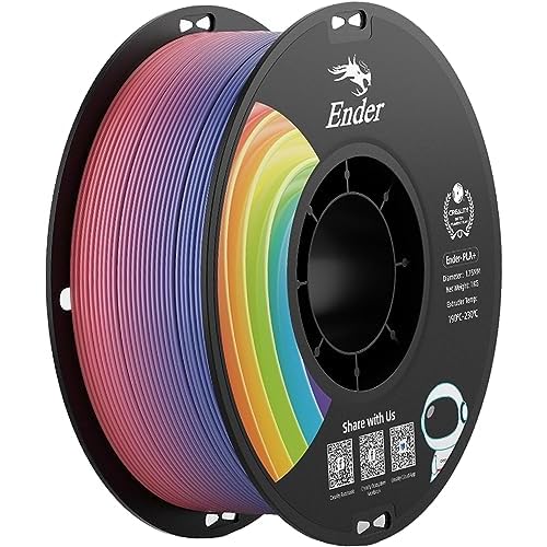 Creality Ender-PLA+ Filament 1.75mm, Forte TÃ©nacitÃ© sans Casse, 1KG Bobine Filament PLA Plus pour Imprimantes 3D, Neatly Wound & Non DÃ©formation, PrÃ©cision Dimensionnelle Â± 0.02mm (Arc-en-ciel)