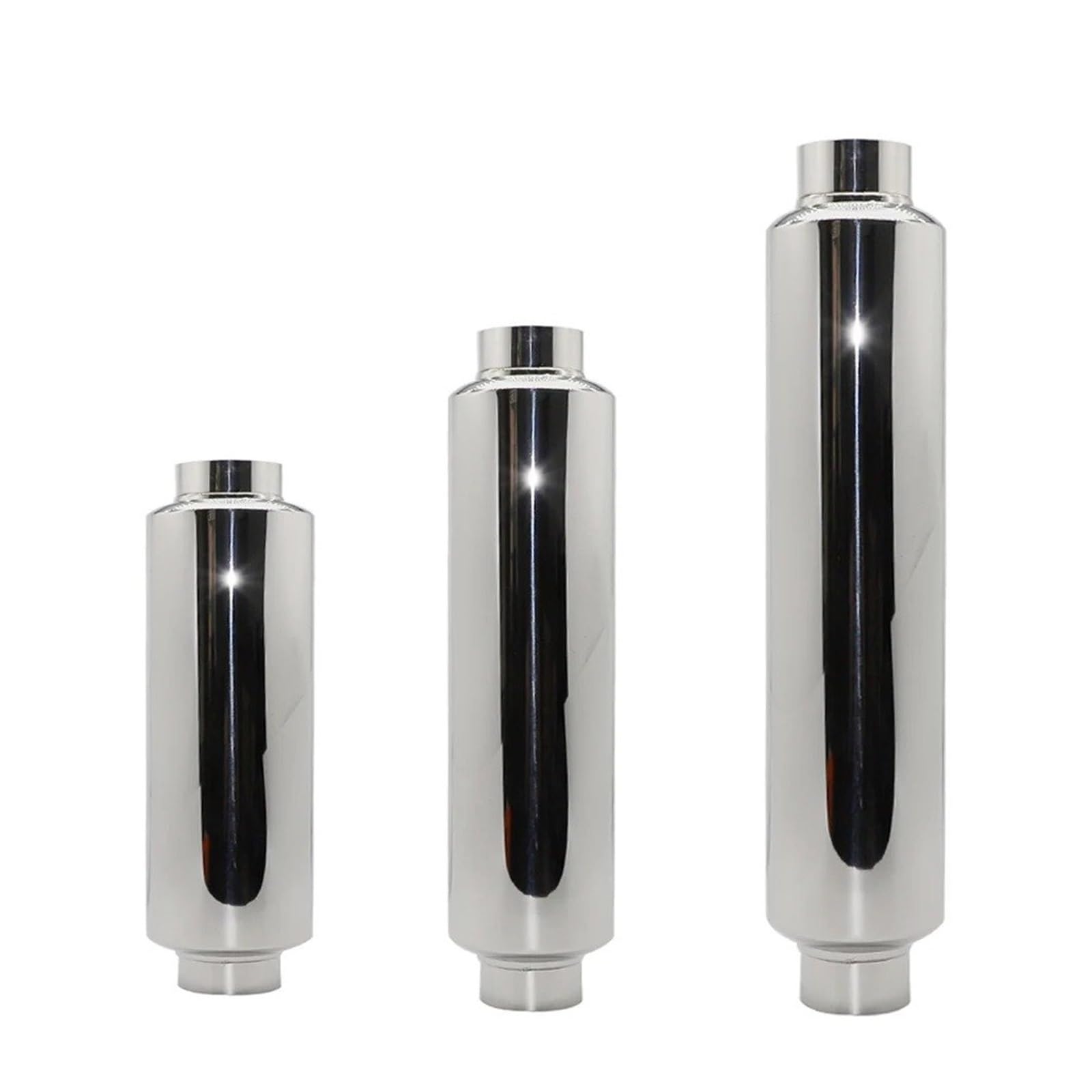 Tubo Scarico Auto Marmitta Per Sistemi Scarico Auto Tubo Centrale Universale Acciaio Inossidabile Argento Dimensioni OD 51 Mm 57 Mm 63 Mm 70 Mm 76 Mm Scarico Silenziatore(Ength 300mm 51MM)