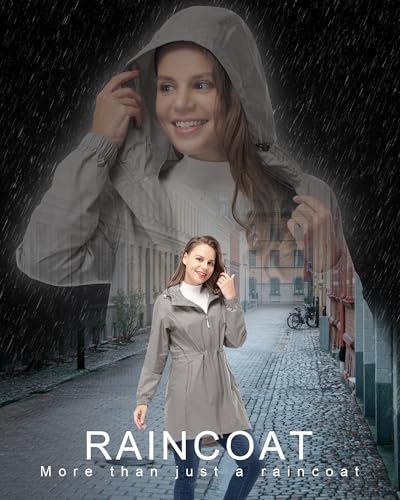 Chaqueta impermeable mujer transpirable chubasquero ligero que repele el viento 3