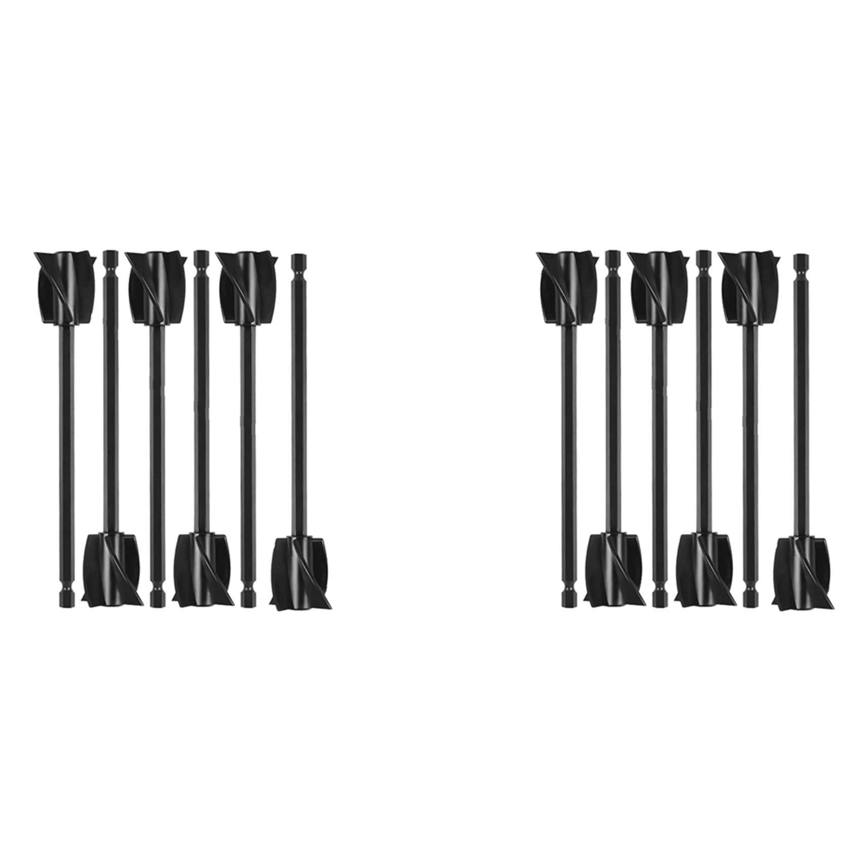 Jnchdghwa Black Resin Mixer Paddles, Epoxy Mixer Attachment For Drill, Reusable Paint Stirrer Drill Attachment(12Pcs)