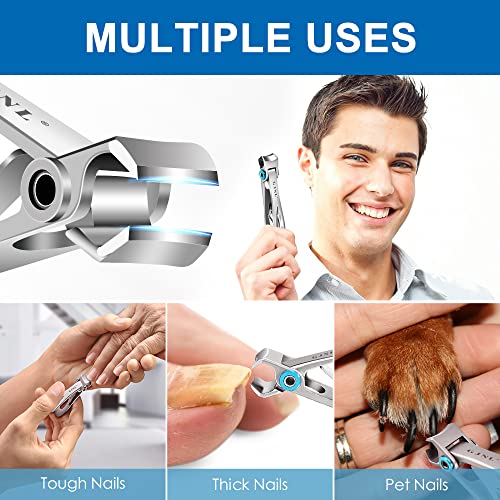 Nail Clippers For Men Thick Nails - 16Mm Wide Jaw Opening Toenail Clippers For Seniors Nails Cutter With Long Handle, Sharp Extra Large Heavy Duty Clippers Gifts For Men Dad Father #TOP6