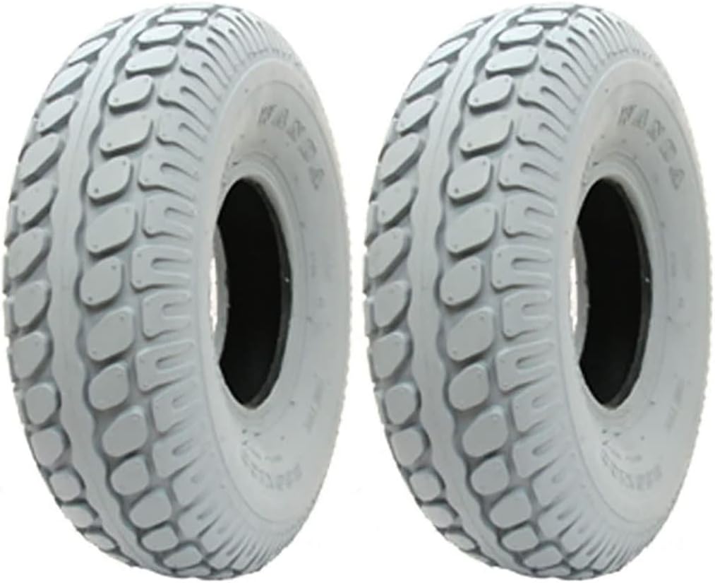 330x100 Grey Mobility Scooter Tyres Block Pneumatic Wanda Tire 4005