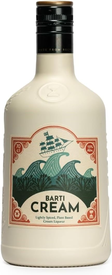 Barti Cream Liqueur 70cl | Vegan Coconut-Based Cream Liqueur | Lightly Spiced with Vanilla, Clove, Cinnamon & Orange | Dreamy Sipping Drink, Full-Bodied & Silky Smooth | 15% ABV