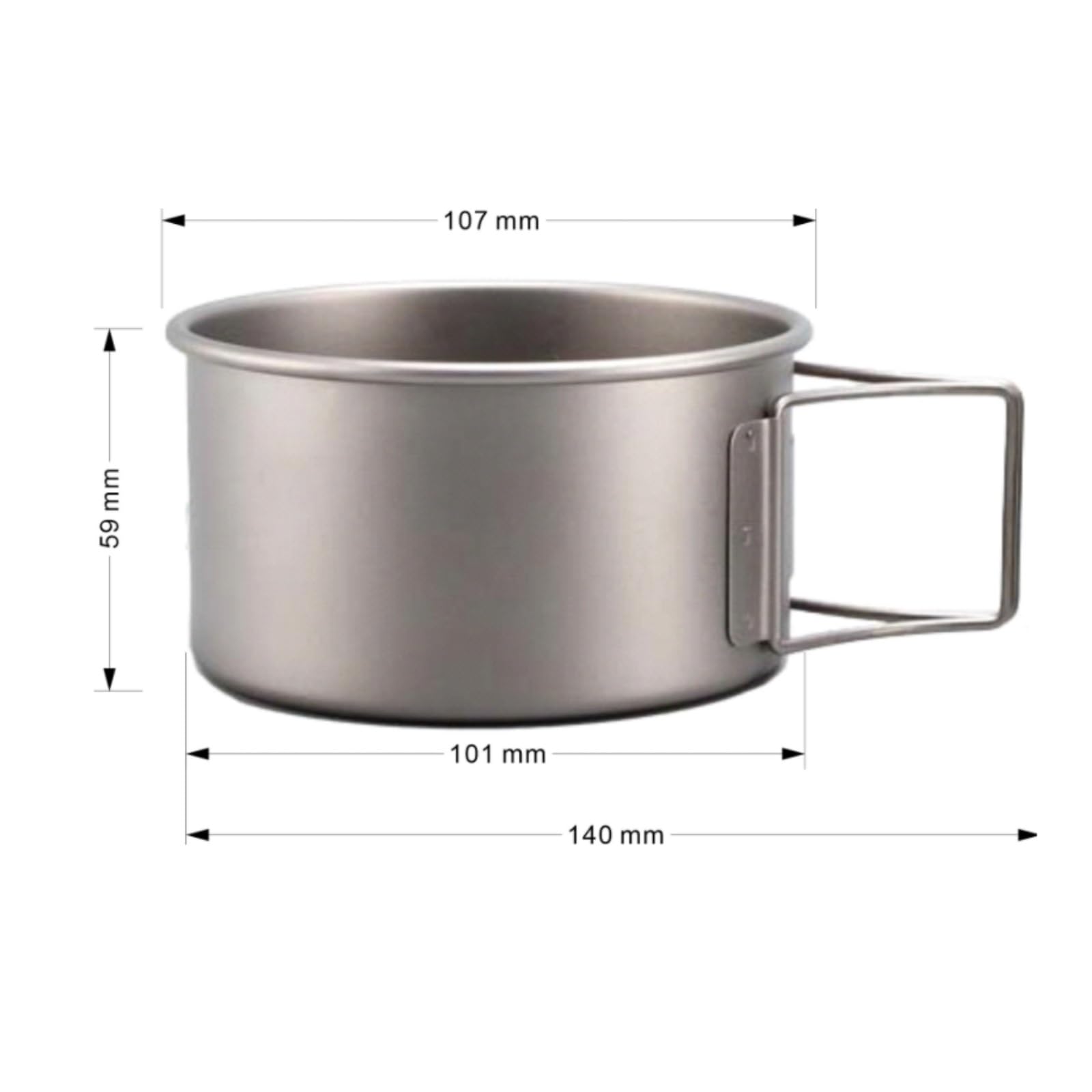 Popote Camping Extérieure Ensemble De Bols Portables en Titane Pur for Camping en Plein Air, Vaisselle De Pot, Cuisinière De Camping Pliable Popote Bivouac