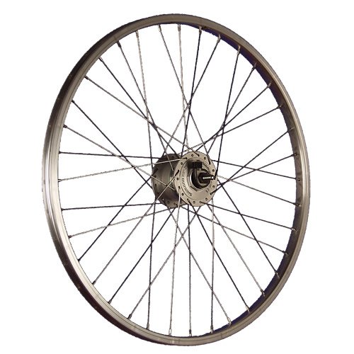 24 Zoll Vorderrad Büchel Aluminiumfelge Shimano Nabendynamo DH-C3000-3N - Silber