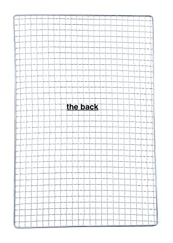 Portable Campfire Barbecue Grill Wire Mesh Rack Mat Grate For Stove Charcoal, Rectangular, 17.7 Inch , Stainless Steel Color #TOP7