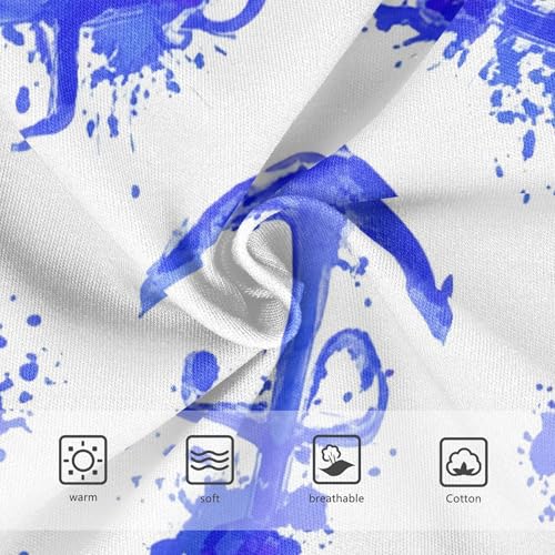 Blue Anchors Paint White Nautical Girls Underwear Toddler 2t Cotton Panties Little Girl Pattern Briefs Kids Undies3