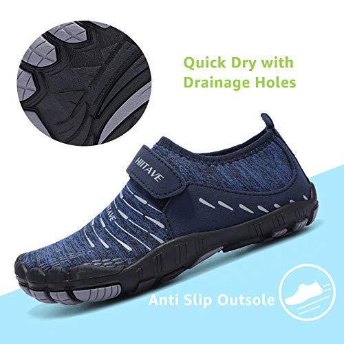 Hiitave Kids Water Shoes Boys Barefoot Aqua Socks Non-Slip Shoes For Hiking Beach Swim Pool Navy 13 M Us Little Kid #TOP3