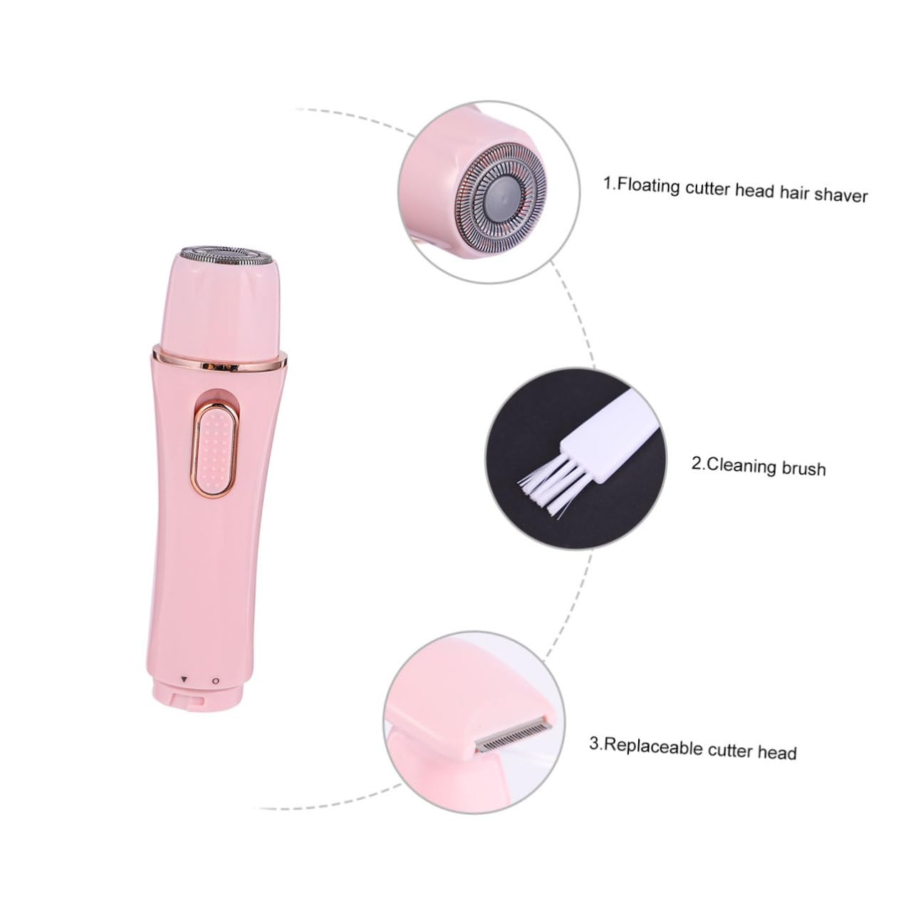 Rasoio Elettrico Ricaricabile Usb Per Donne Depilatore Per Corpo Sopracciglia e Naso Rimozione Painless e Portatile e Facile Da Usare