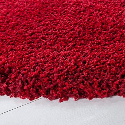 Image of Premium Antiskid Shaggy Carpet /Rug Plain Fur Rectangular Rugs,Soft Microfiber for Bedroom,Living Room,Kids Room,Hall etc (red, 5x8 feet)