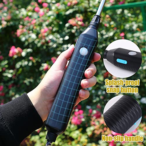 Pulverizador de gramado, Pulverizador de jardinagem USB ao ar livre com mangueira (2M), Pulverizador