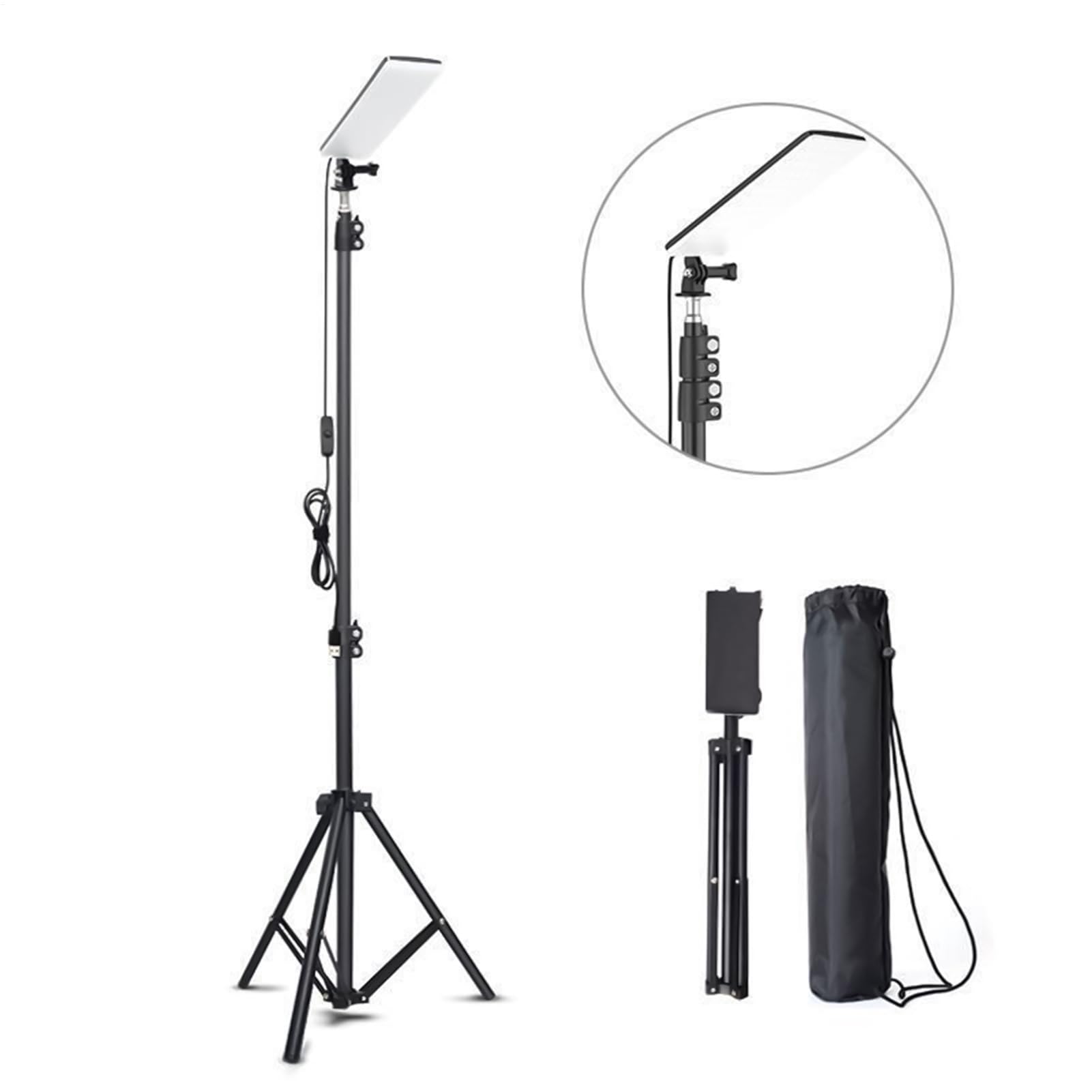 LED Campinglampe Hohe Helligkeit, Verstellbar | Teleskopische Camping-Leuchte mit Stativ Für Nachtangeln, Arbeit, Jagd, Outdoor, Indoor, , Terrasse, , Überdachung,