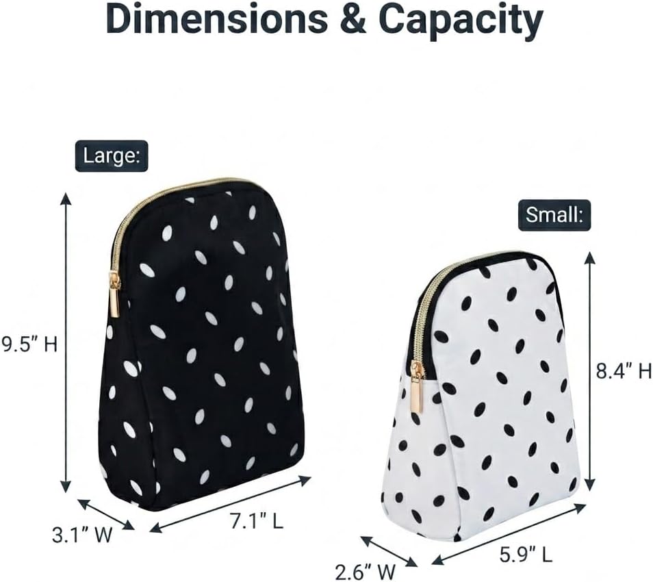 Remobia Hicol Reusable Insulated Snack Bag, 2-Pack Small Thermal Sandwich Bag Holder with Zipper, Food Cooler Snack Pouch & Lunch Bag for Work, Travel（Almond Dot