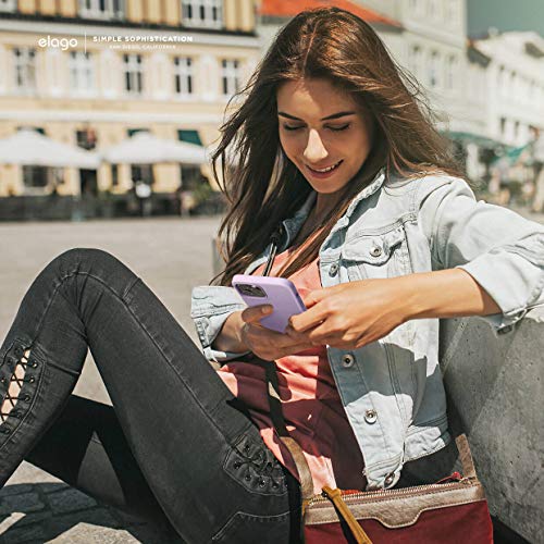Image of elago Compatible with iPhone 12 Pro Max Case, Liquid Silicone Case for iPhone 12 Pro Max 6.7 Inch [Lavender] - Full Body Protection (Screen & Camera Protection)
