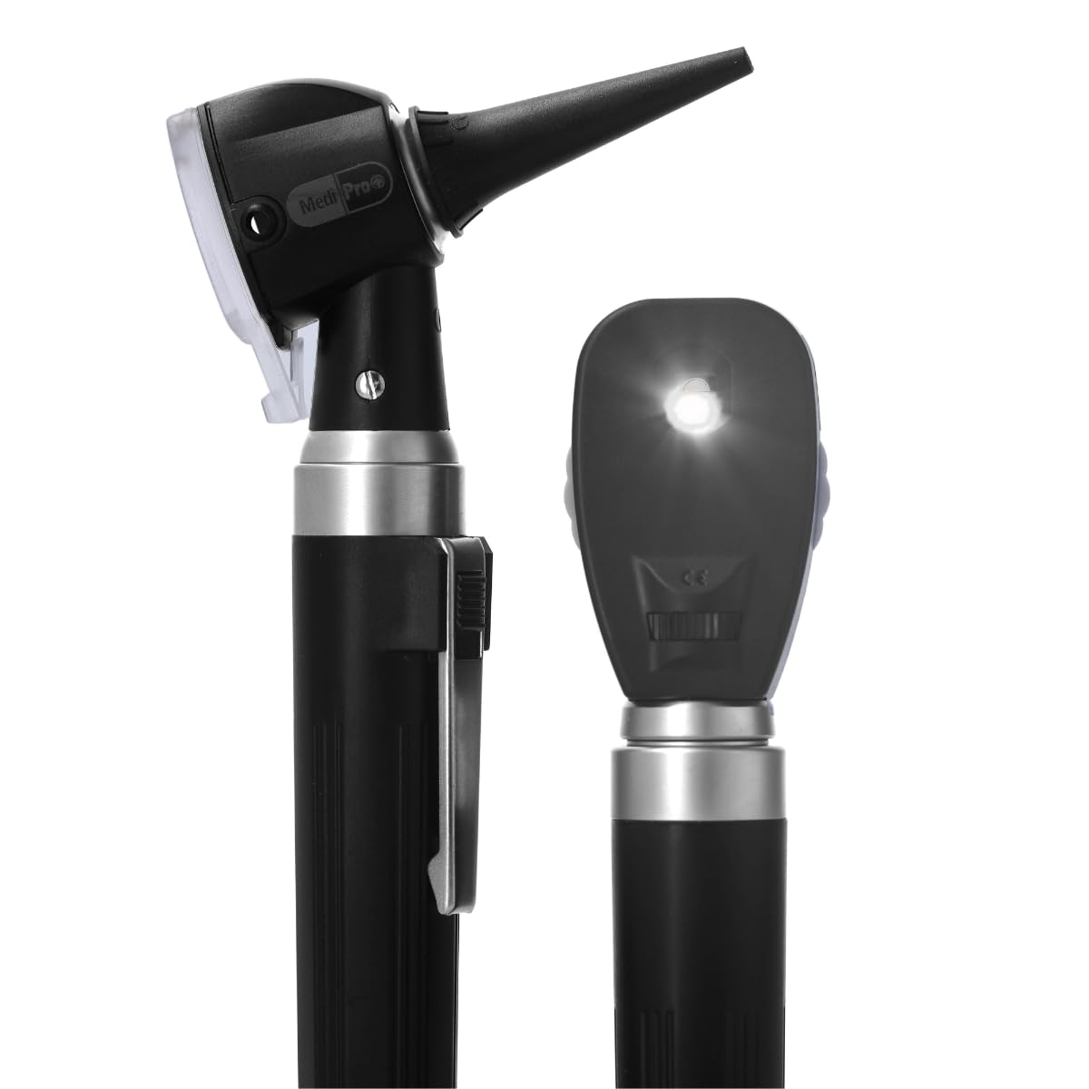 Otoscope & Ophthalmoscope Pocket Set - Black No engraving