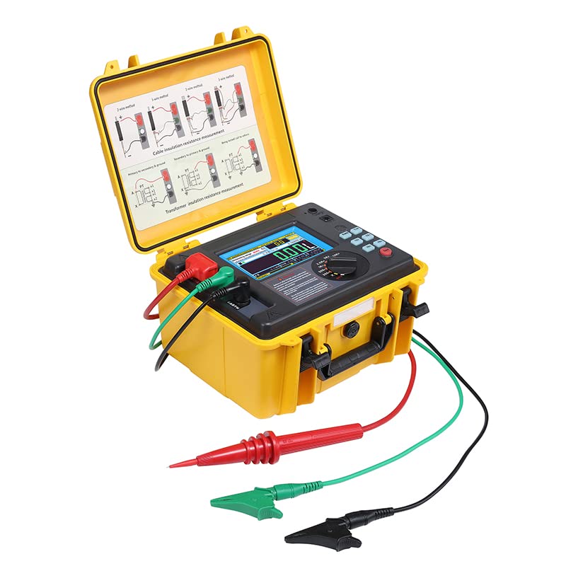 High Voltage Insulation Resistance Tester 10kv Insulation Tester with Insulation Resistance Range 0.005MΩ~20.0TΩ Rated Voltage 50V~10kV for High-Capacity High-Voltage Strongly Induced Electrical