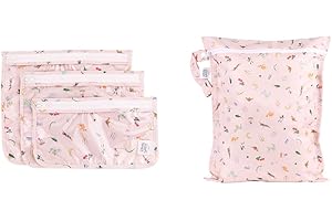 Disney Princess Magic Pink Travel Bag Set for Baby Diapers, Swimsuits & Accessories