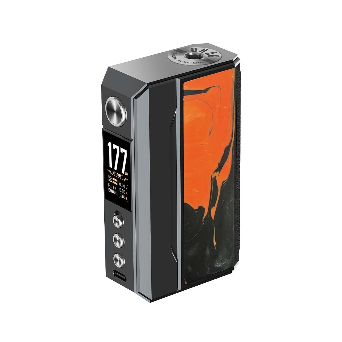 Box Drag 4 - Voopoo - Gun Metal - Tropical Orange - sans nicotine ni tabac  : Amazon.fr: High-Tech