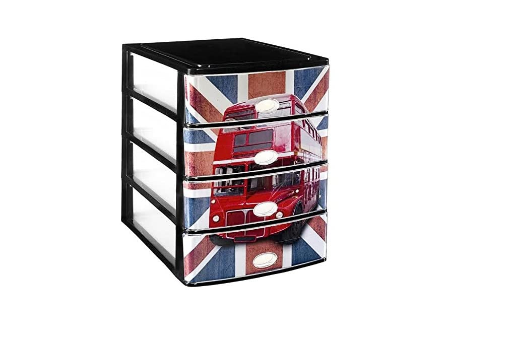 Boîte de rangement 4 tiroirs Excellent Plastique noir pour trier vos stylos efficacement