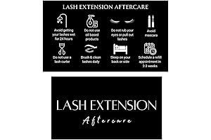 50 Pack Eyelash Aftercare Guide Cards
