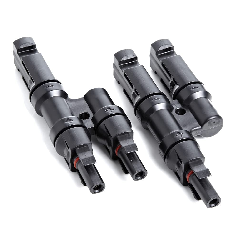 Victron Energy SmartSolar MPPT Laderegler 100/20-48 12V 24V 48V 20A Solarladeregler Bluetooth integriert SCC110020160R & Offgridtec® Y-Stecker - Abzweigbuchsen (Set)