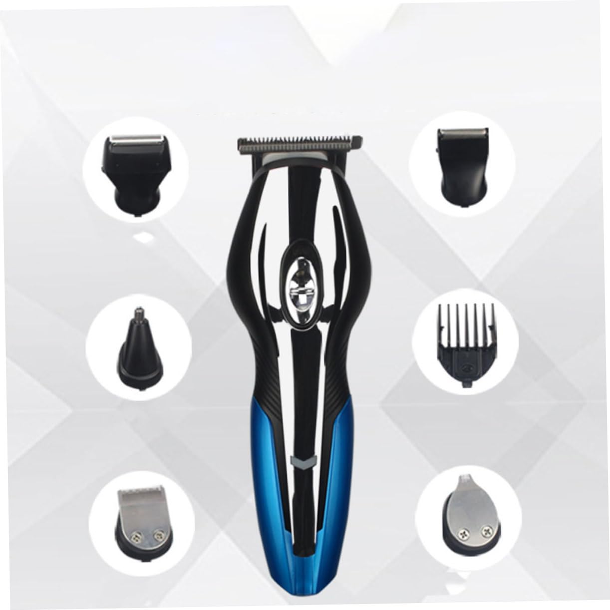 Kit Elettrico Da Uomo Multifunzione Usb Ricaricabile, Rasoio a Testina Con Epilatore Naso e Pinzette, Accessori Da Portatile Per Cura Del Viso e Barba in Viaggio