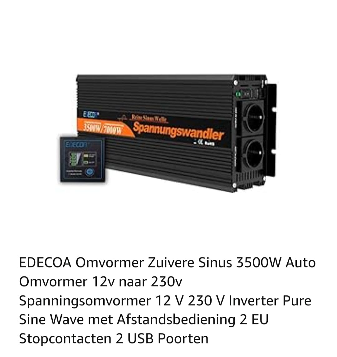 EDECOA 5.5KW Hybride Omvormer 48v naar 230v Zuivere Sinus 5500w