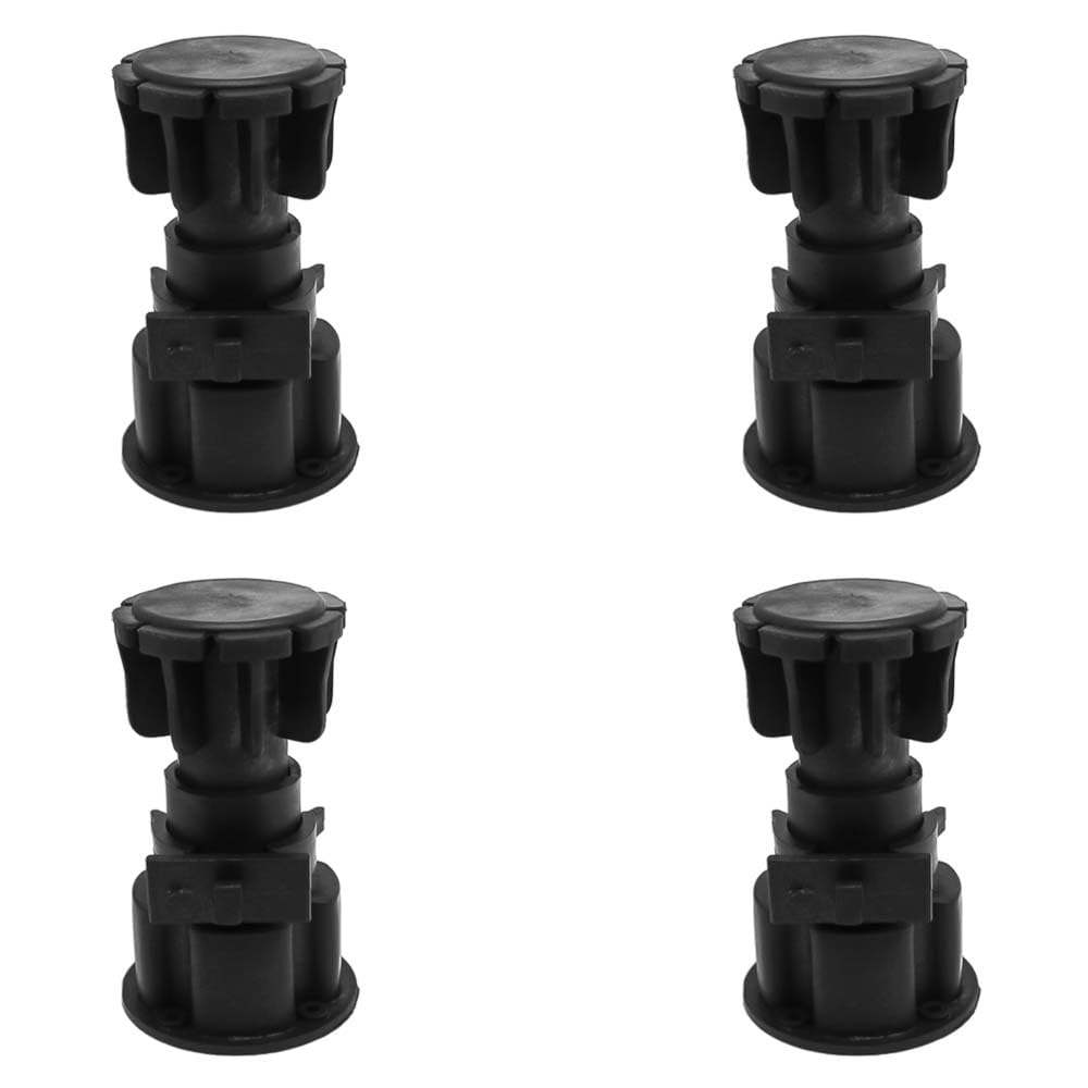 VOLO Pack of 4 Adjustable PVC Sofa Leg, Furniture Legs, Cabinet Leveler Legs, Adjusts from 3-4/5" to 5“, Replacement Leg for Sofa, Couch, Chair & Cabinets | Black