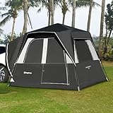 KingCamp SUV Tent, Instant 6-8 Person Waterproof & Windproof Tailgate Car Camping Tent with Movie Screen for Family Camping & Outdoor Adventures