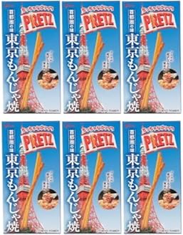 Glico Tiny Pretts Tokyo Monja (6 Box Set) Taste of the Tokyo Metropolitan Area, Individual Packaging, 0.8 oz (23 g)