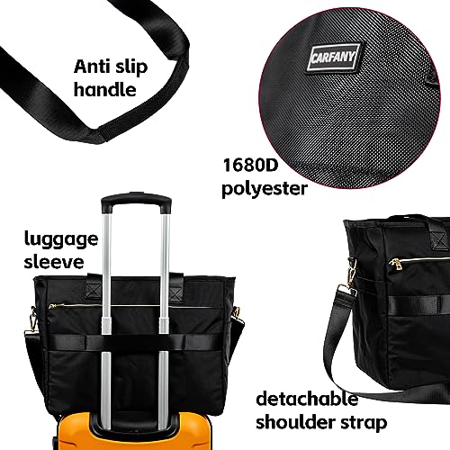 Professional Women's Laptop Tote - Large Office Bag with Utility Pockets for Work Essentials4