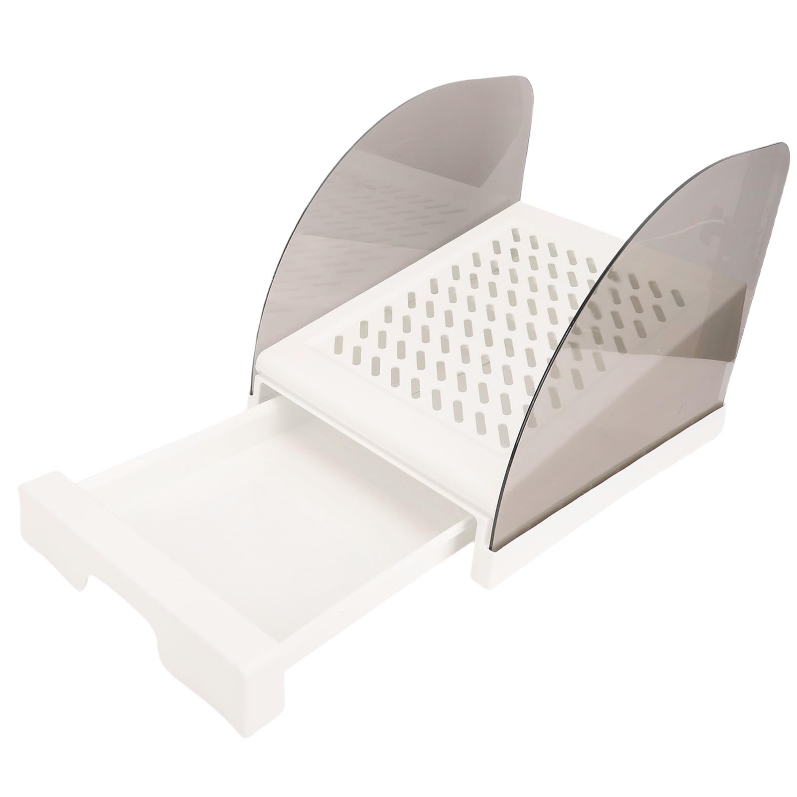 Katzentoilette Rampe, Einstellbare Höhe Erhöhte Katzentoilette Stufe Stuhl, Katzenstreu Rampe mit Schubladenleitungen für Kleine und ältere Katzen (White)