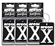 AREON X Autoduft Schwarz Kristall Auto Lufterfrischer Aufhänger Anhänger Spiegel Pappe 2D (Set Pack x 3)