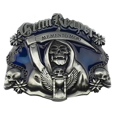 LKMY Men's Belt Buckle, Western Skull and Katana Belt Buckle, Celtic Ratchet Belt Buckle for Men and Women, Father's Day Size One Size Cover
