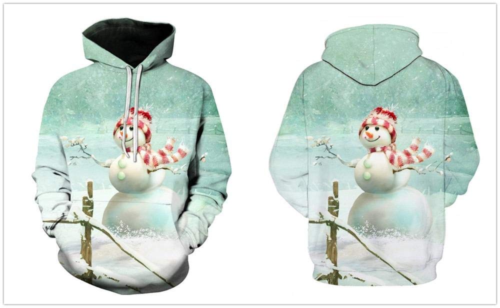 Świąteczny bałwan 3D bluza z kapturem sweter studencki jesienno-zimowy modny sweter dziecięca odzież świąteczna