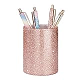 Titular de la pluma, Portalápices Cuero PU, Organizador Lápiz Brillantina Estudiantes Multifunción Porta Cepillos de Maquillaje para Oficina, Escuela