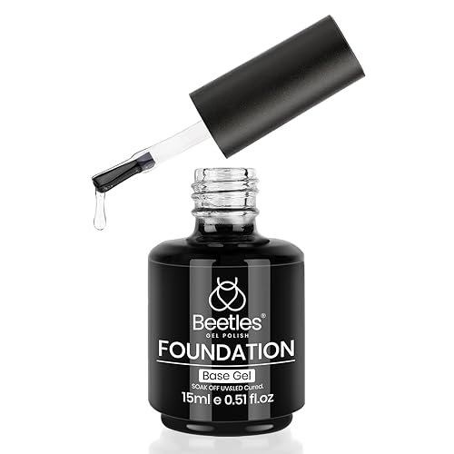 Miniatura 2 de Beetles - Esmalte de uñas en gel, 1 unidad de 0.5 onzas líquidas de esmalte de gel de secado rápido y 1 capa base de 0.5 onzas líquidas que no se