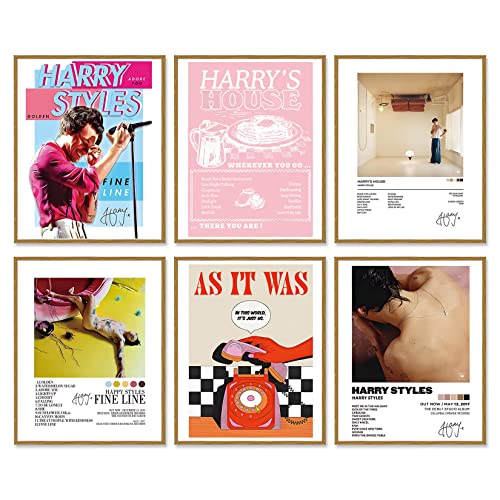 Harry Styles Poster Geschenke 20 3 x 25 4 cm Leinwanddrucke ungerahmt Set mit 6 Musikpostern für Zimmer ästhetische Wanddekoration Taylor Swift Poster Leinwand Wandkunst