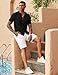 COOFANDY Mens Casual Knit Polo Shirt Vacation Short Sleeve Button Down Shirts Textured Summer Beach T-Shirts Old Money Clothes Black