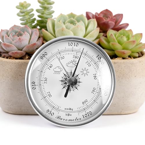 Medidor de presión de aire de precisión, indicador meteorológico de alta precisión de 70 milímetros, barómetro de escala, para barco, pesca, camping, mar, patio, terraza, habitación, jardín, puerta,