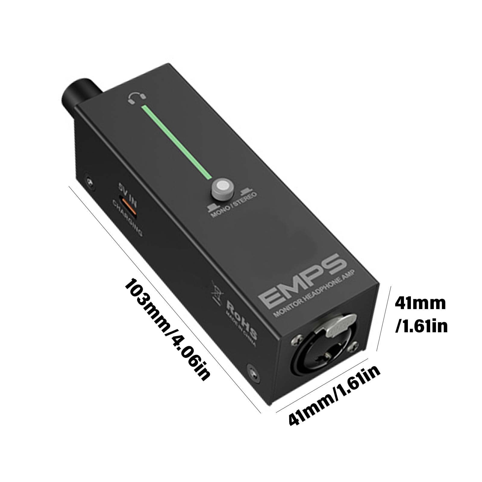 Amplificador de auriculares compacto con batería de 18 a 20 horas