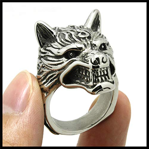 Anel Aço Inox Lobo Moto Rock Moto Custom Metal Mc Encontro Stark Game of trones (27/28)