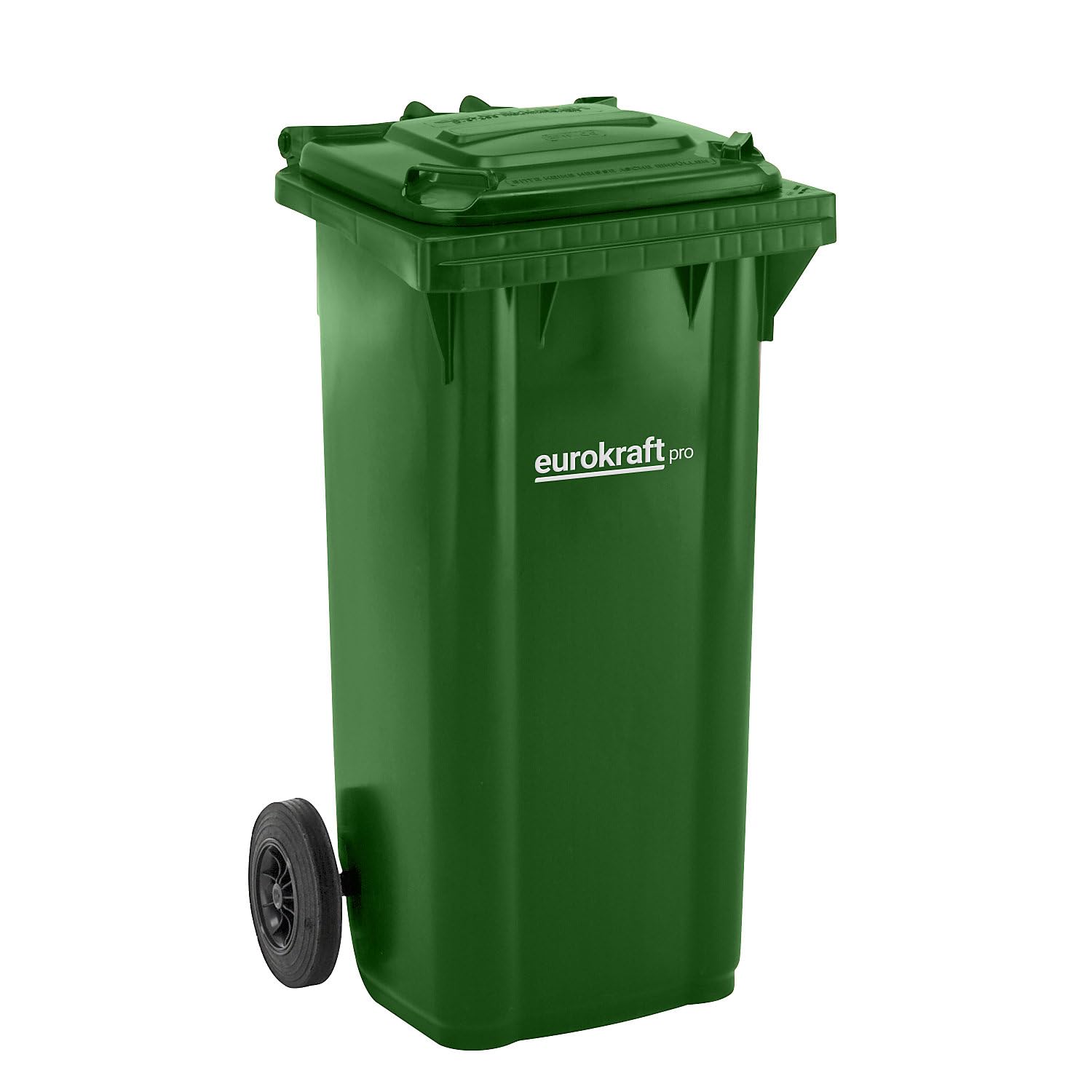 Eurokraft Pro Poubelle plastique DIN EN 840 120 L 505x1005x555 mm vert