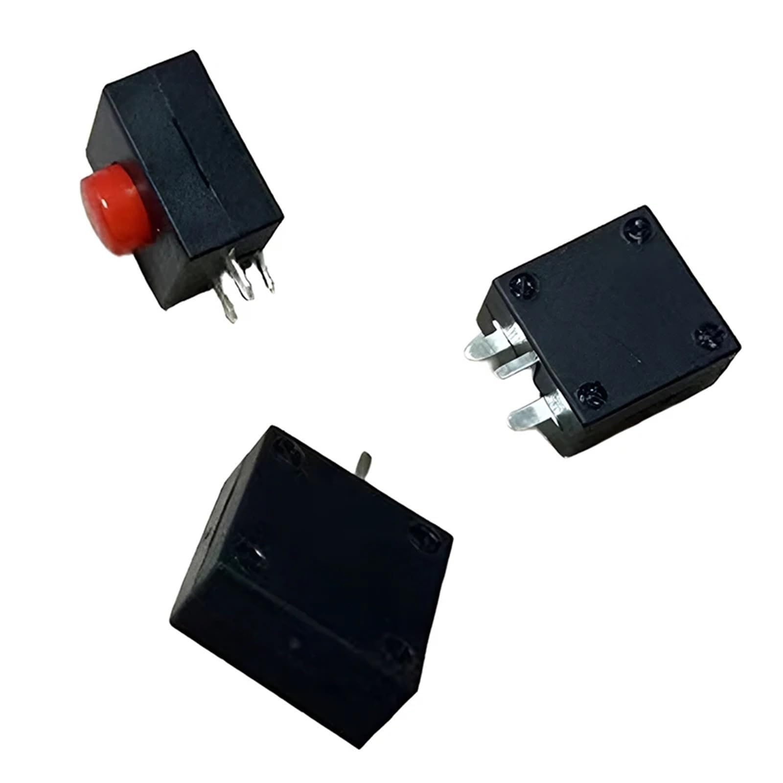 20 szt. 1212-213WD (strona 3-pinowa) wyłącznik ciśnieniowy 12 x 12 DC 30 V 1 A uchwyt wysokość 2,5/2,7 mm samoczynnie blokowanie (K072b015-Red 2,7 mm)