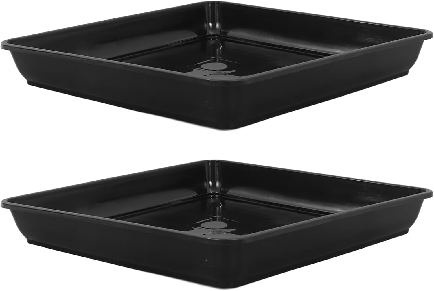 2Pcs Square Plant Saucers Durable Flower Pot Drip Trays Water Catcher for Use Prevents Leaks Keeps Floors with All Pot Colors