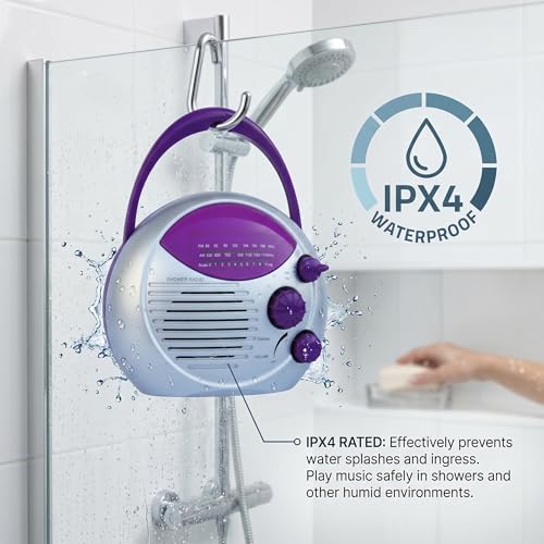 Radio de douche étanche AM/FM portable : finies les pannes d'humidité - 6