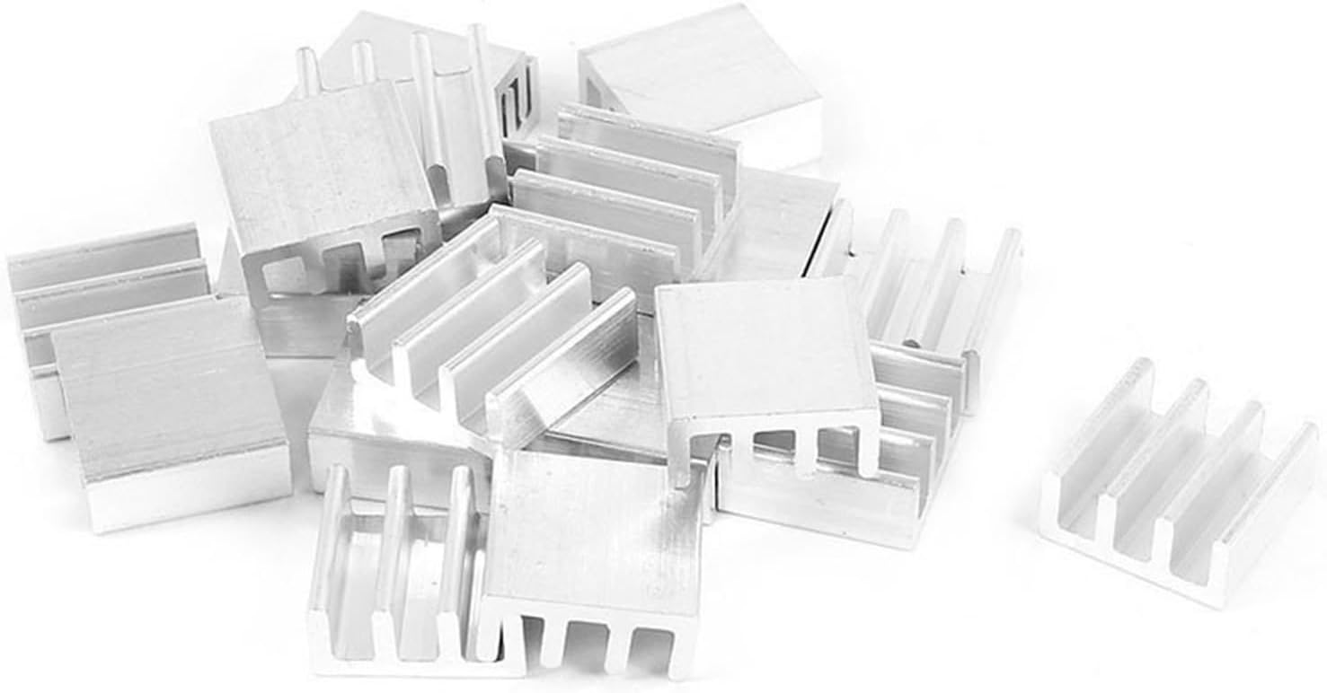 10pcs Aluminum Heat Sink 11x11x5mm Chip Cooler RAM, Memory, IC DC Converter