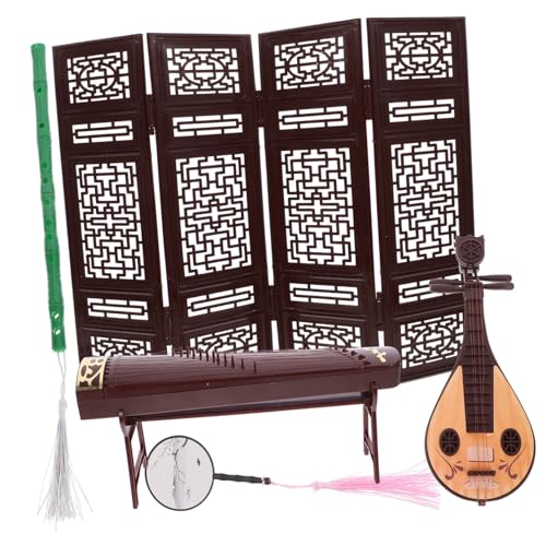Miniature instrument de musique chinois en plastique pour salon de poupée et décor réaliste