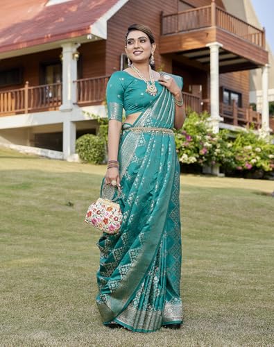 Image of Yashika Women's Pure Kanjivaram Silk Saree Soft Banarasi Style Wedding With Blouse Piece | Saree For Women | New Sari
